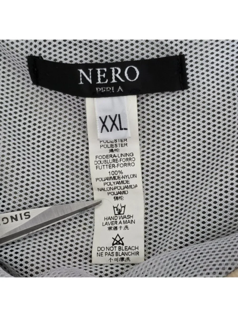 Nero Perla La Perla Swim Trunks Shorts Men XXL Olive Tan Mesh Lined Italy FLAW